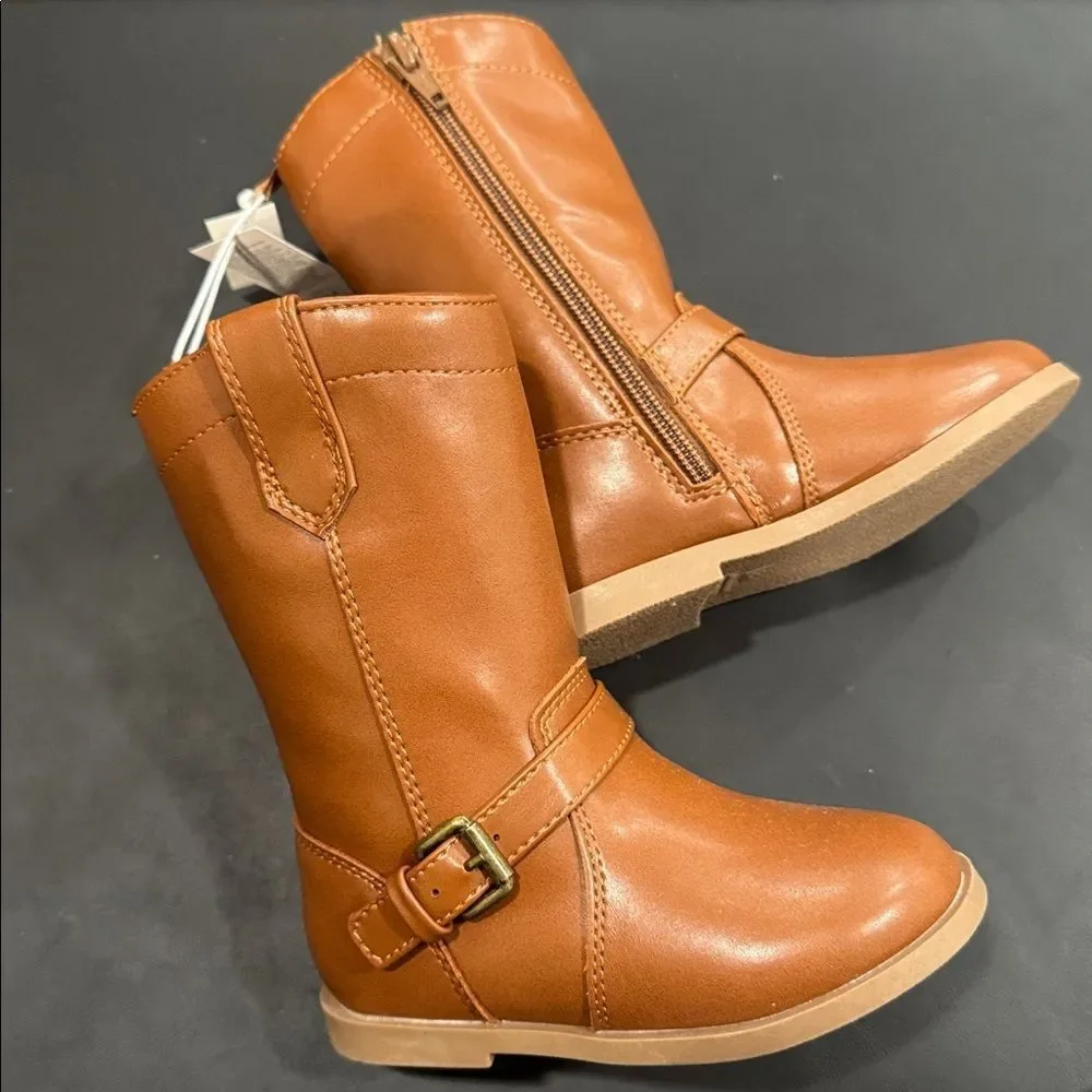 Faux-Leather Buckled Boots for Toddler Girls